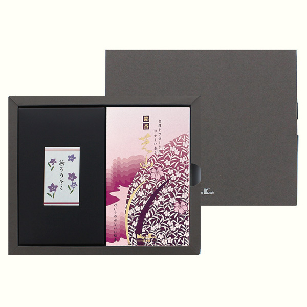 銘香芝山絵ろうそく桔梗セット