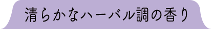 清らかなハーバル調の香り