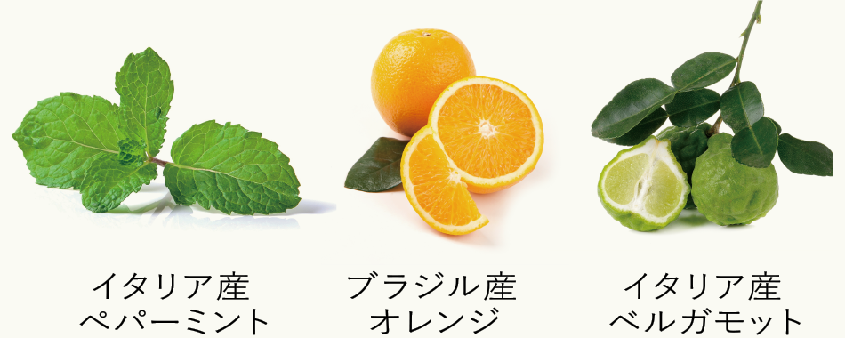 ミント・オレンジ・ベルガモットの香り