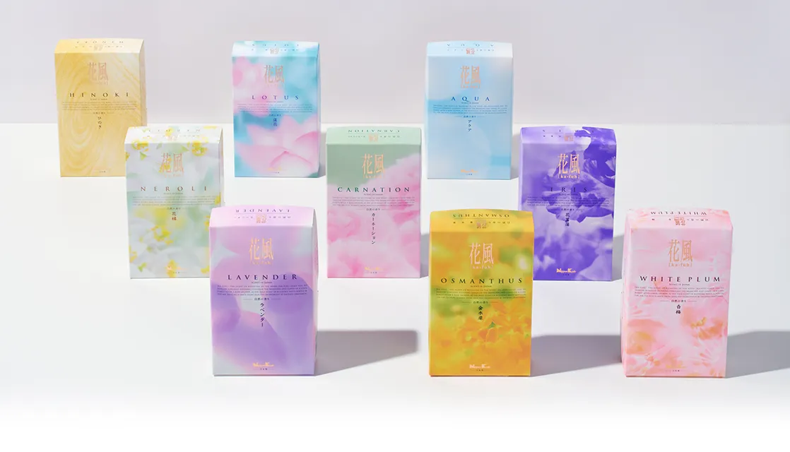 自然のきらめきが紡ぎ出す透明感のある香りにこだわったお線香ブランド「花風」
