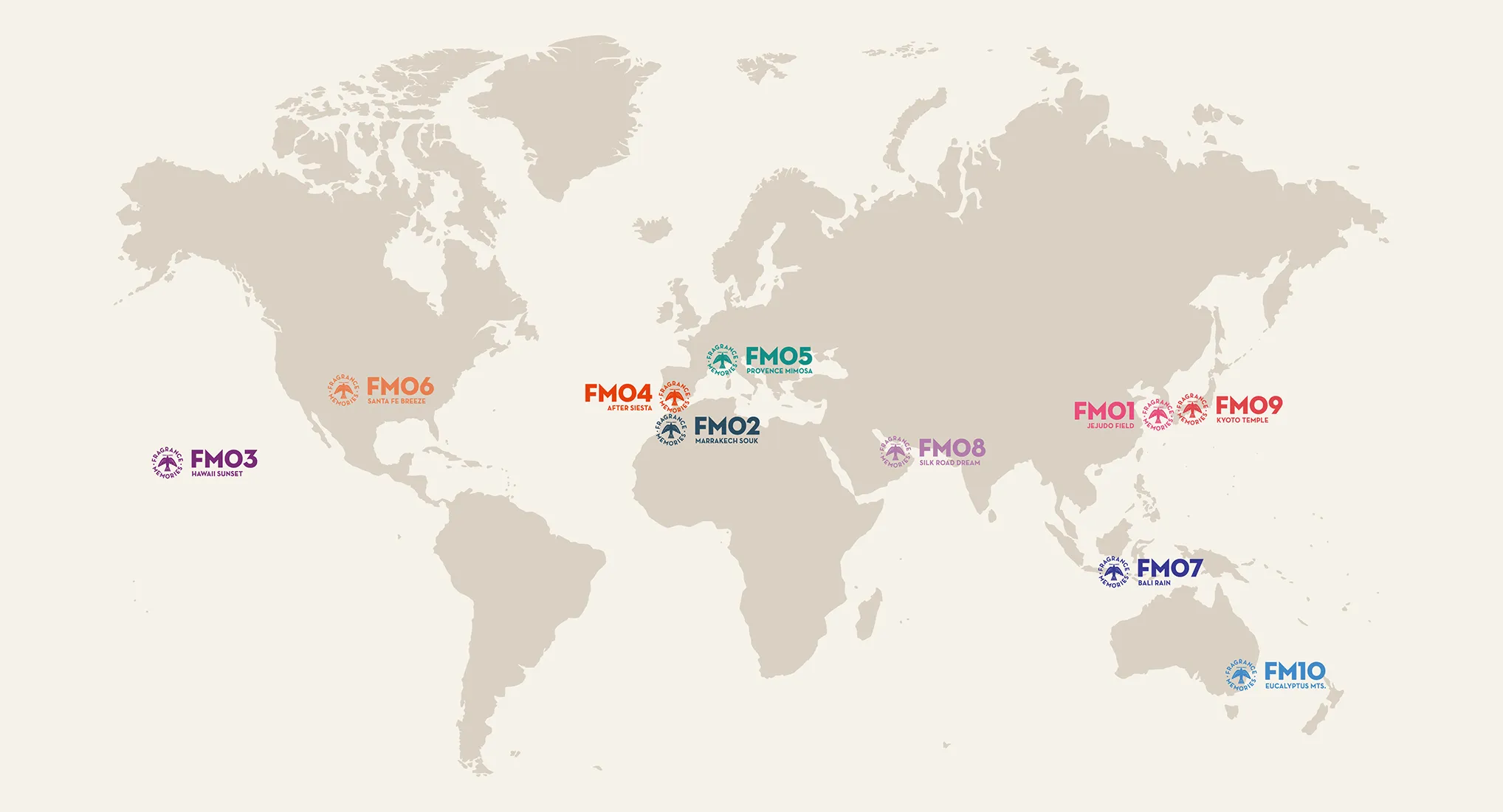 フレグランスメモリーズのMAP