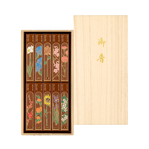 線香　花乃栞　桐箱　十種入