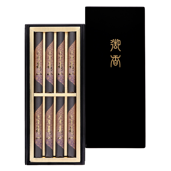 線香　沈香寿山　塗箱短寸８入